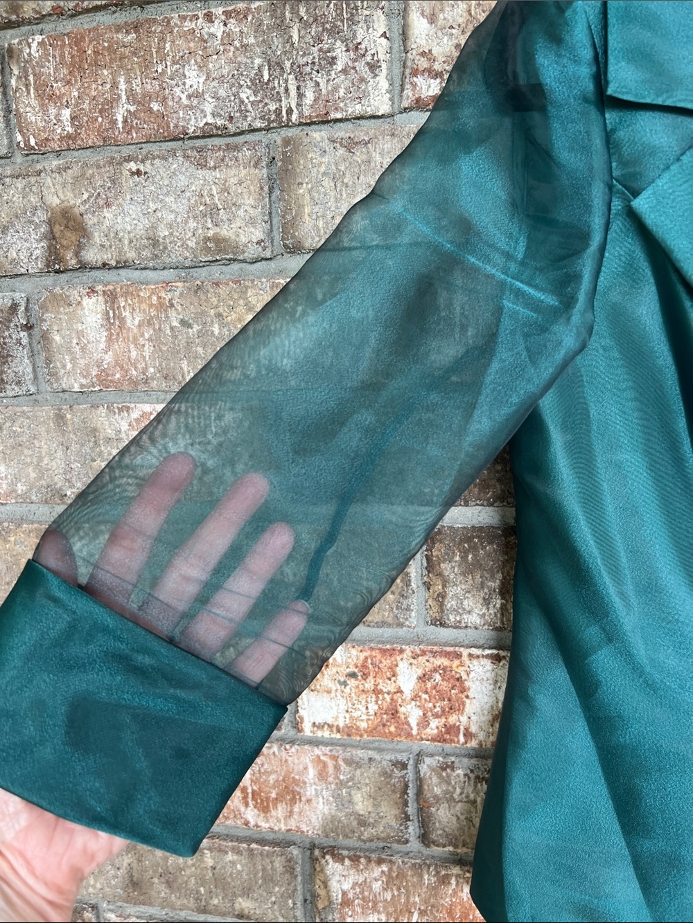 Alex Evenings Shimmering green jacket formal wear size medium - Picture 7 of 12